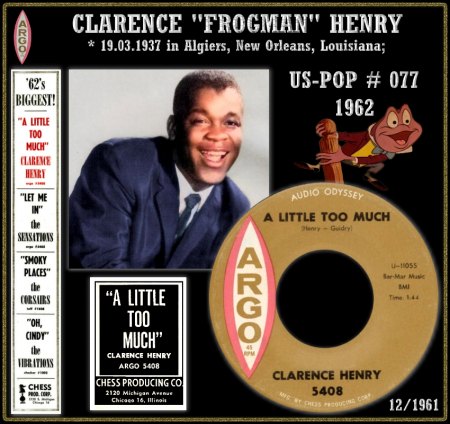 CLARENCE FROGMAN HENRY - HOT 100 - 1962