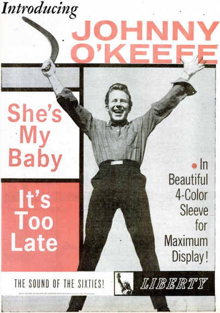 Johnny O'Keefe - Liberty records - 1960-02-01.png