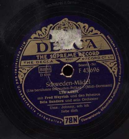 Assia, Lys &amp; Fred Weyrich &amp; Peheiros &amp; Bela Sanders - Decca F 43696 25_Bildgröße ändern.jpg