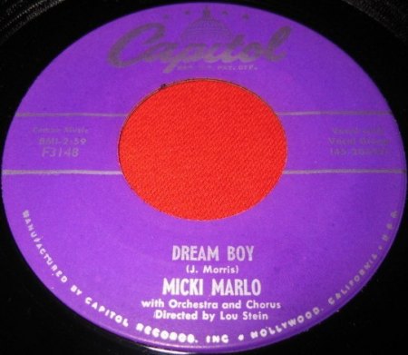 Marlo,Micki01Capitol F 3148 Dream Boy.jpg