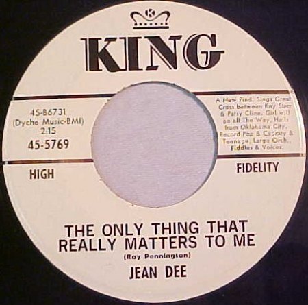 Dee,Jean03The Only Thing King 45-5769 promo.jpg