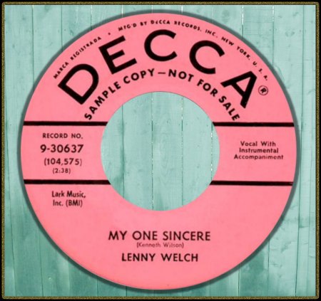LENNY WELCH - MY ONE SINCERE_IC#002.jpg