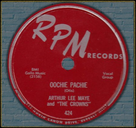 ARTHUR LEE MAYE &amp; THE CROWNS - OOCHIE PACHIE_IC#002.jpg