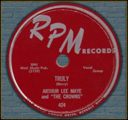 ARTHUR LEE MAYE &amp; THE CROWNS - TRULY_IC#002.jpg