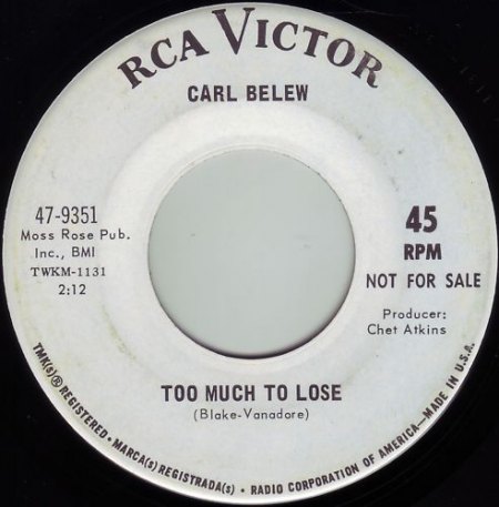 CARL BELEW - Too much to loose -A-.jpg