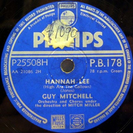 GUY MITCHELL - Hannah Lee -B2-.jpg