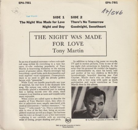 TONY MARTIN-EP - The night was made for love - CV RS -.jpg
